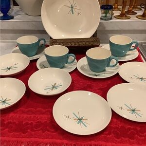 Mid-Century Modern Atomic Starburst, Hopscotch Salem North Star lot of 15, 1960